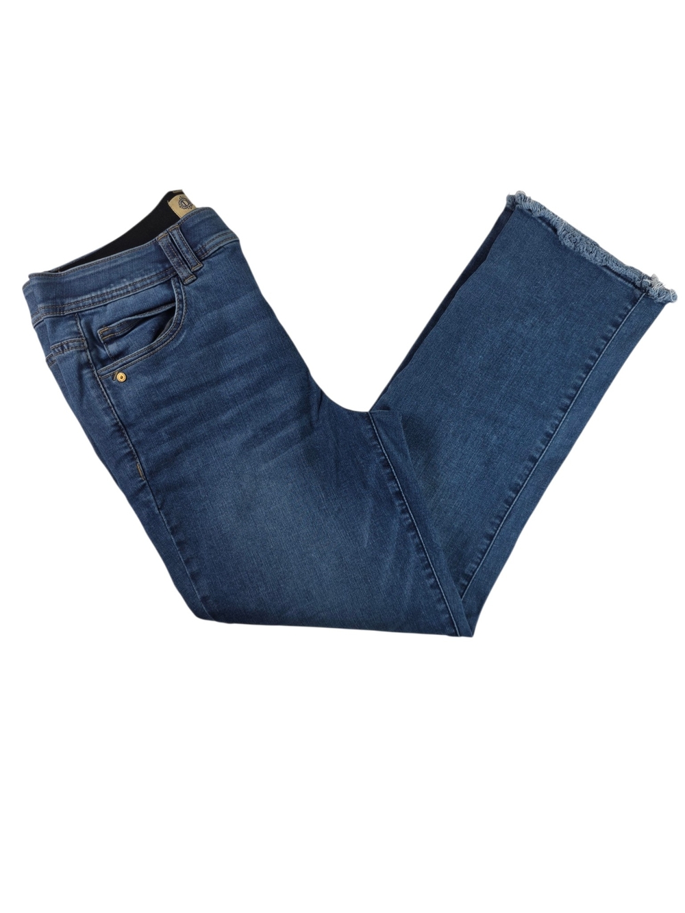 Democracy Blue Denim Jeans with Black Waistband Sz 10